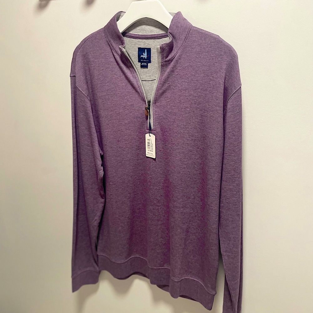 Johnnie-O Men’s Quarter Zip Sully sweater in Potion NWT